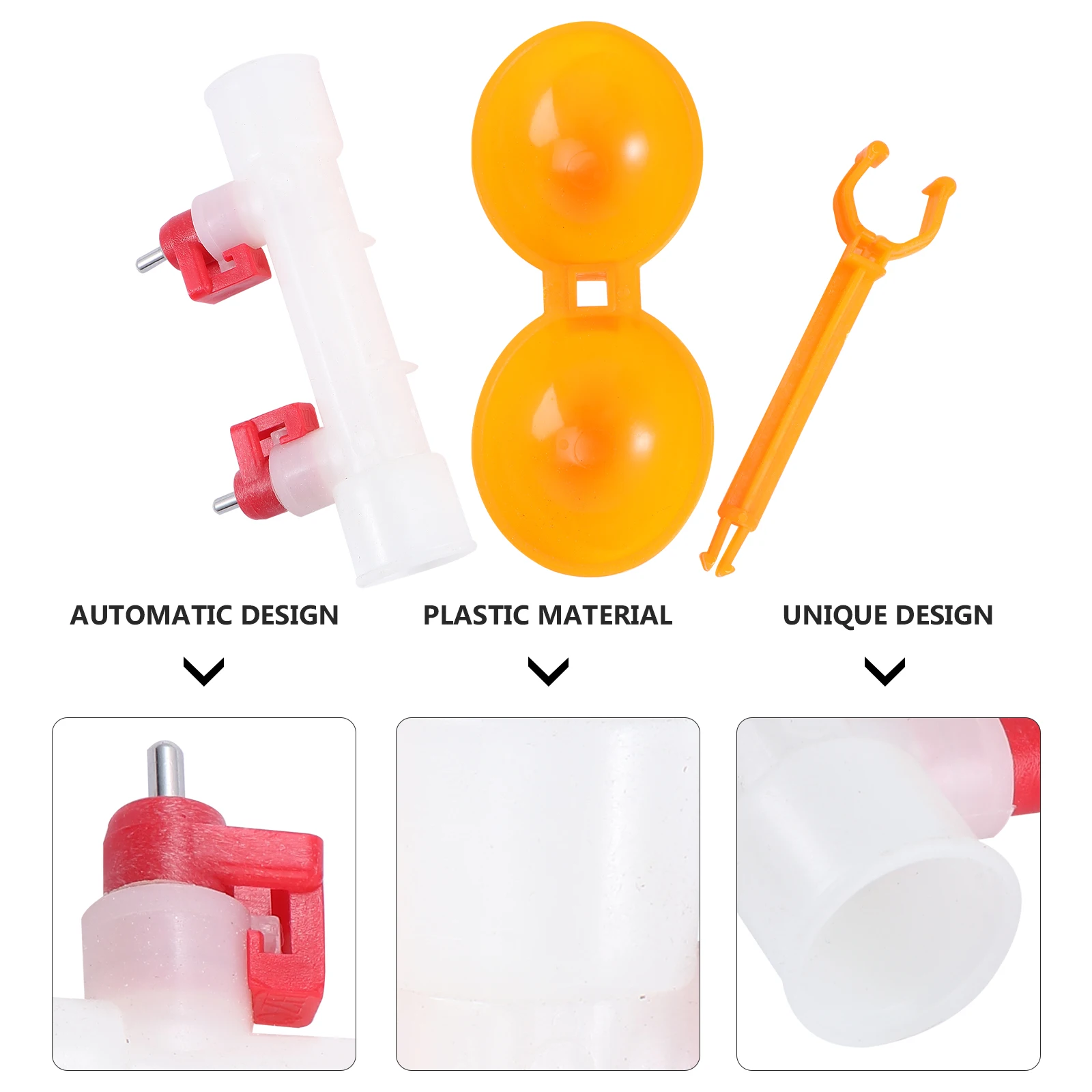 

5pcs Chicken Drinking Bowl Unique Design Anti-Tipping Water Feeder For Home Farm Automatic Chicken Waterer High-Density Safe
