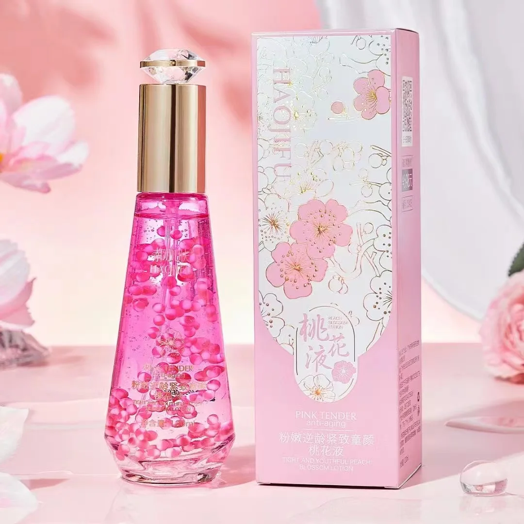 Pink Tender Firming Childlike Facial Peach Blossom Essence Moisturizing Soothing Face Serum Hydrate Korea skin care products