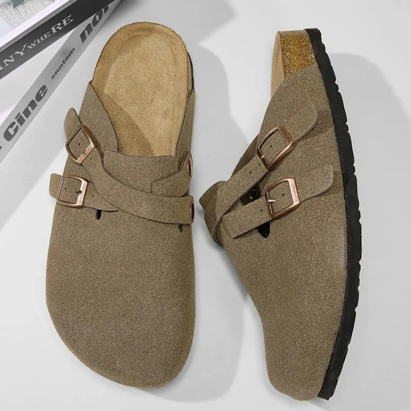 

MEN BEACH SLIPPERS Fashion Clogs Slippers for Women Classic Suede Potato Shoes with Arch Support Beach Slide