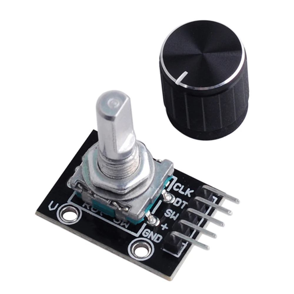 20pcs KY-040 360 Degrees Rotary Encoder Module Development Board  with Brick Sensor Switch Knob Cap for Arduino