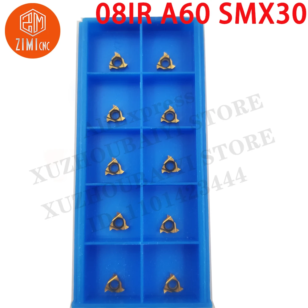 08IR A60 SMX30 스레드 터닝 도구 CNC 도구 터닝 인서트 기계적 절단 스레드 금속 선반 기계 도구 초경 인서트