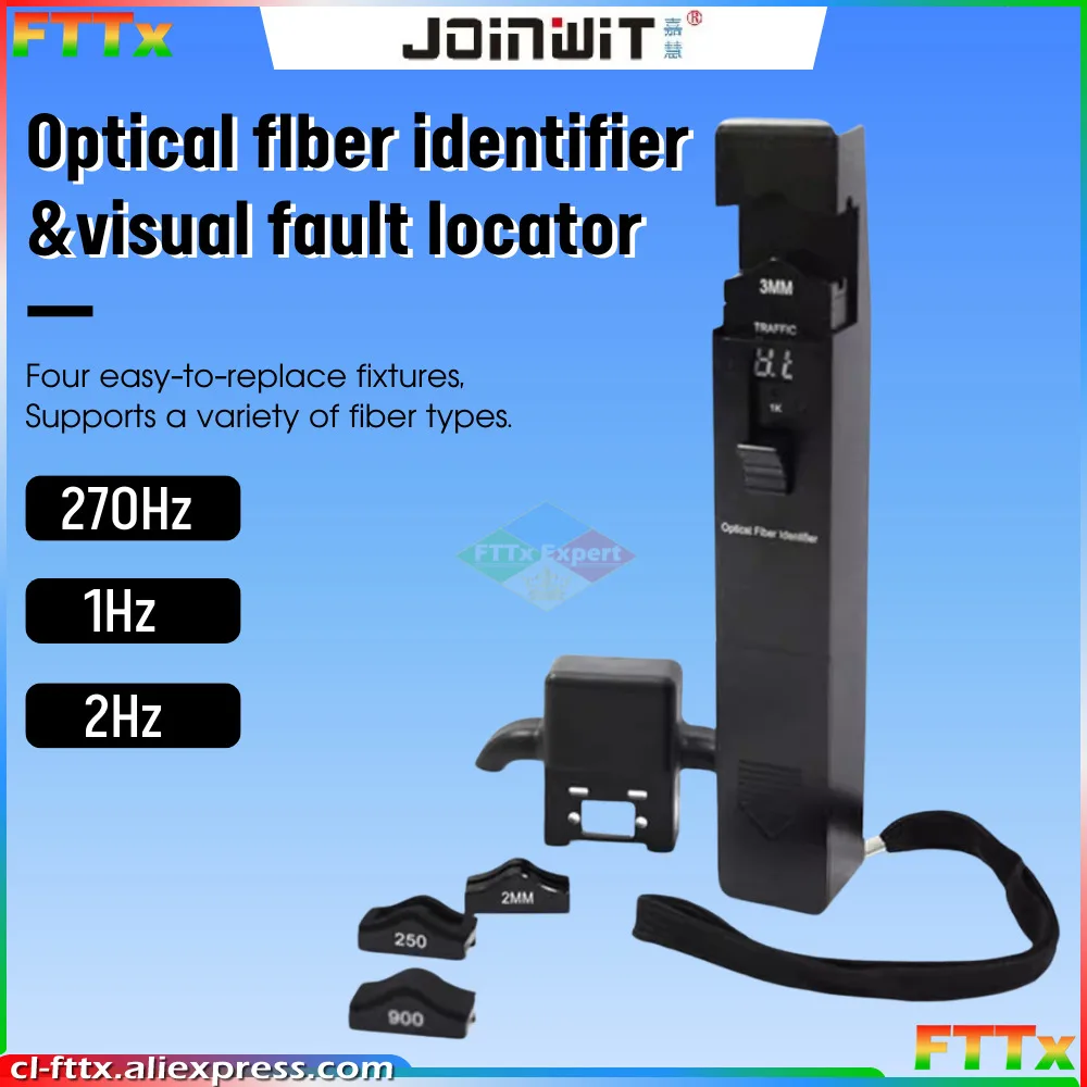 Joinwit JW3306B Handheld Mini Fiber Optic Identifier Applicable for bare fiber 0.9/2.0/3.0 cable JW3306B optic fiber Identifier