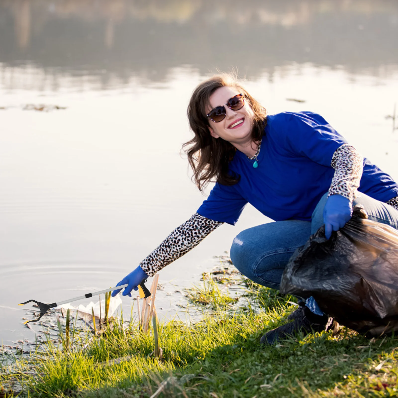 

Trash Clamp Pick Up Reacher Litter Picker Litter Pick Up Reacher Tool For Household Outdoor Cleaning Elderly Use