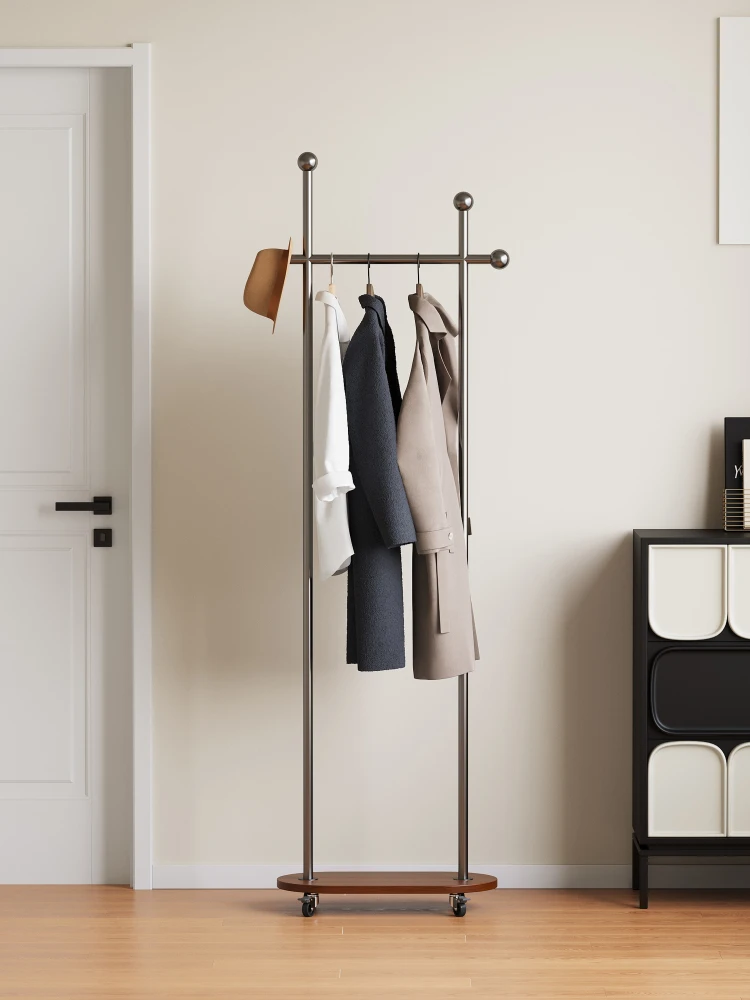 Medieval coat rack home bedroom floor-to-ceiling hanger 2025 new home removable clothes storage rack