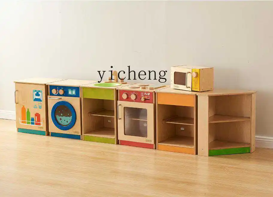 Tqh Kindergarten Teaching Aids Children Play House Kitchen Toys Suit Baby Cooking Cooking Kitchenware