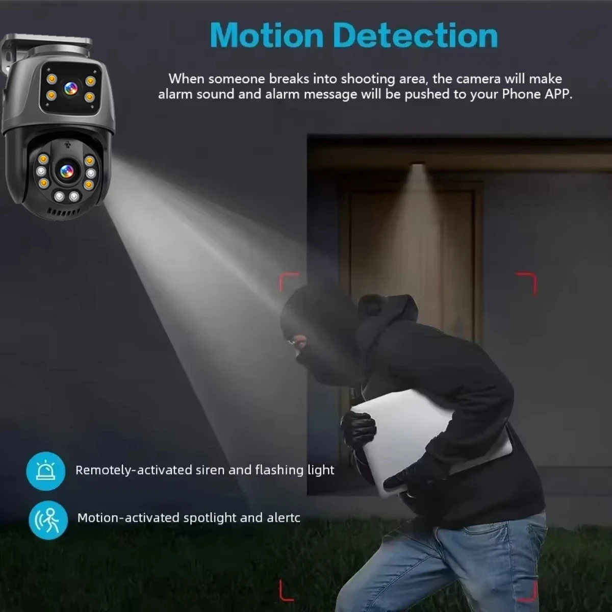 4K Dual Lens PTZ 8MP POE IP Camera Outdoor Home Audio Video Security Camera CCTV Surveillance Onvif Camera Dual-Screen XMEye