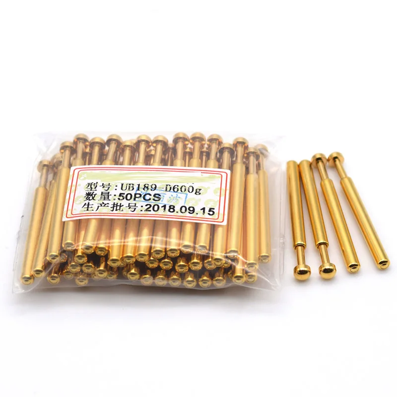 50PCS/bag UB189-D 4.0mm Large Round Head Thimble 3.6mm High Current Needle Spring Test Pin