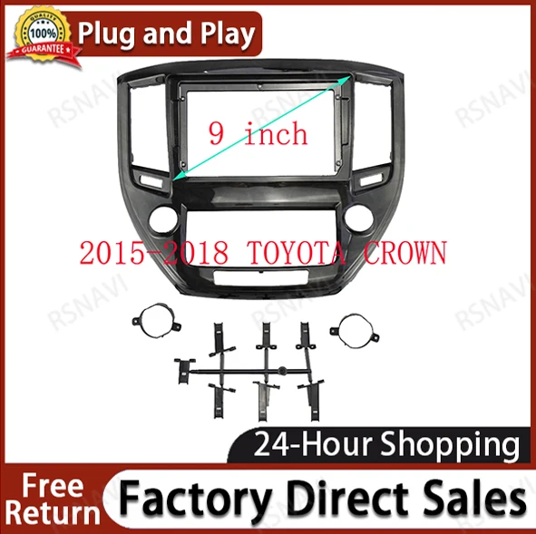 

Панель Автомобильная 2 DIN 9 дюймов для Toyota Crown (левое колесо) 2013-2018