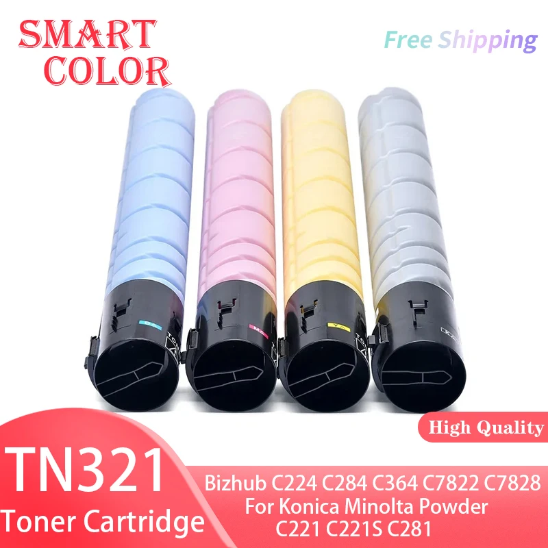 TN321 TN220 Compatible Toner Cartridge Bizhub C224 C284 C364 C7822 C7828 for Konica Minolta Powder C221 C221S C281