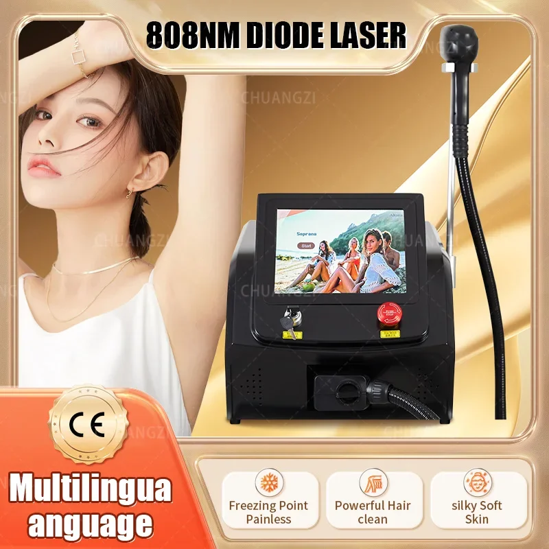 

Soprano SHR Professional Salon Diode Laser Hair Removal Equipment Ice Cooling Triple Wavelength 755/808/1064nm