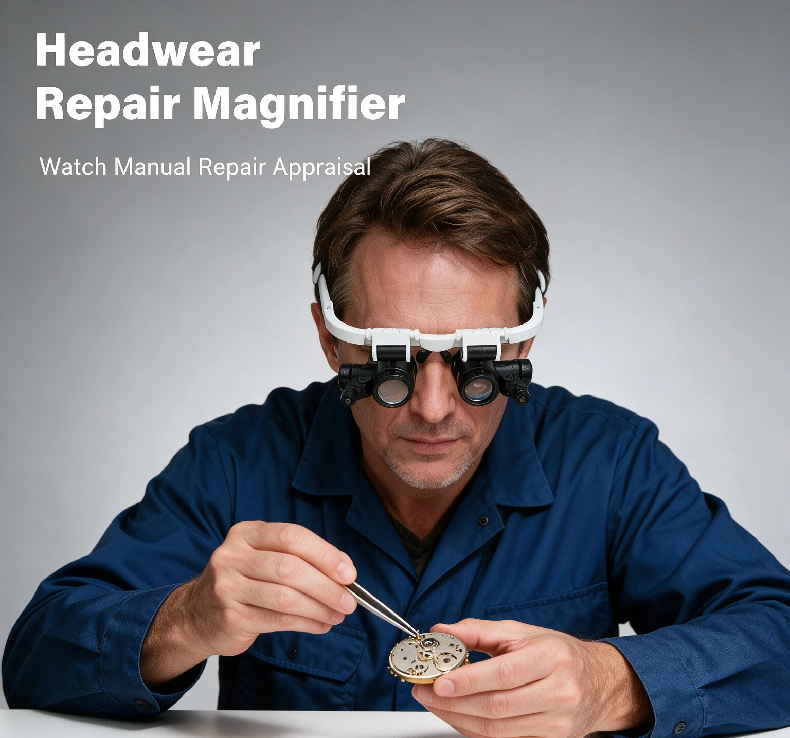 For Watch Jeweler Repair 23X 15X 8X 2X LED Head-Mounted Magnifier Adjustable Headband Loupe Lens Magnifying Head Eye Glasses