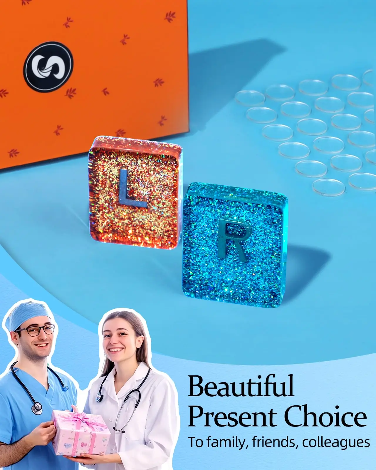 2026 Resin glitter roentgen ray Marker Doctors and nurses Reusable X-ray lead letter tally