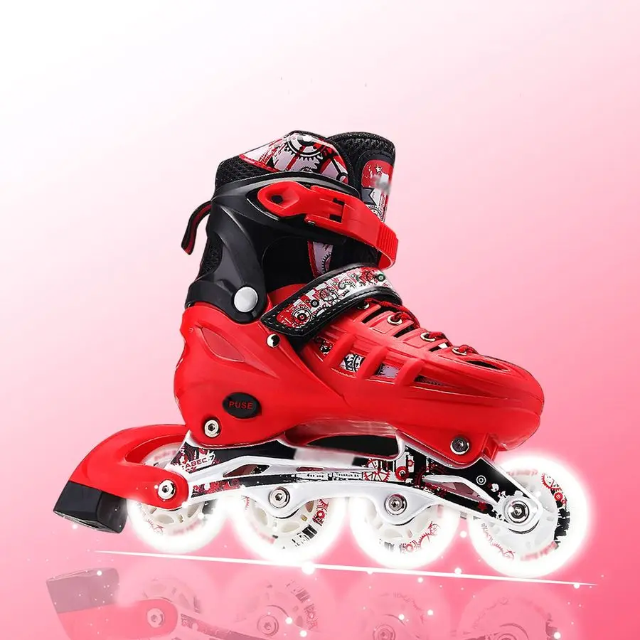 

Types Size Adjustable Inline Skates Kids Adults for Outdoor Flash Men and Women Roller Skates Beginners Featuring All Illuminati