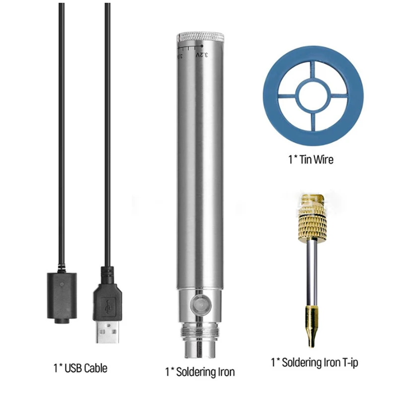 10W USB Battery Electric Soldering Iron Kit Low-voltage DC Charging Soldering Iron Cautin Para Soldar Electronica Soldring Gun