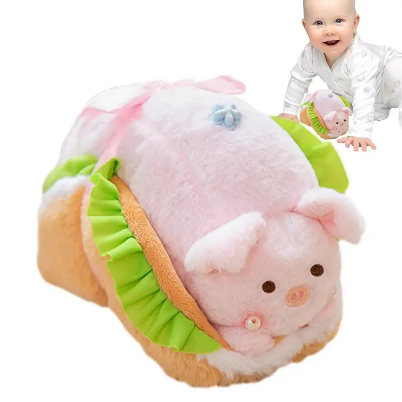 Soft & Cuddly Plush Bunny With Cake Hamburger Pig Plush Stuffed Animal 7.8in Stuffed Animal Plush Pillow For Kids Girls Boys