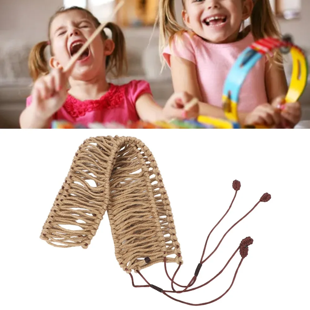 Hemp Rope Wrapped​ ​Steel Tongue Drum​ ​Decorative ​Noise Cancelling ​Drum Rope Cover​ Handmade Accessory​