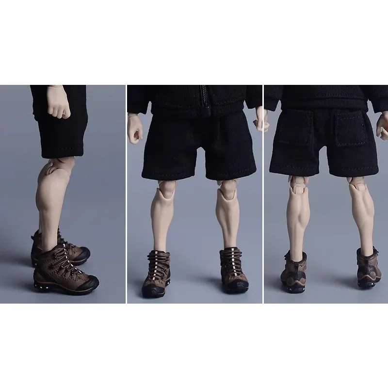 

1/12 Scale Male/female Climbing Boots Solid Shoes Outdoors Upland Sneakers with Socks Shoe Bag Model for 6in Toy Figures Doll