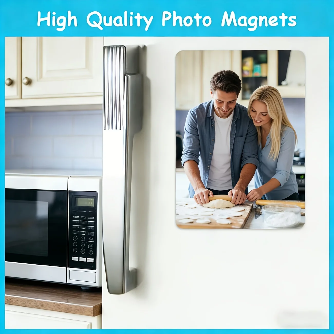 Custom Rectangular Refrigerator Magnet Photo, Super Strong Magnetic, Supports HD Image Customization