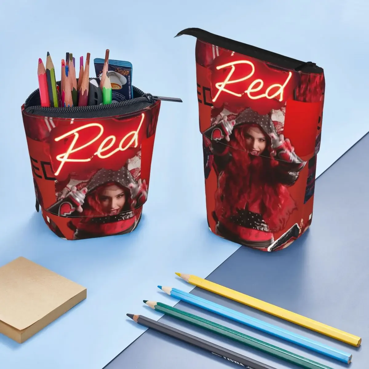 estojo-de-lapis-reversivel-descendants-the-rise-of-red-acessorios-para-meninos-e-meninas-caixa-de-canetas-escolar-bolsa-de-lapis-material-de-papelaria
