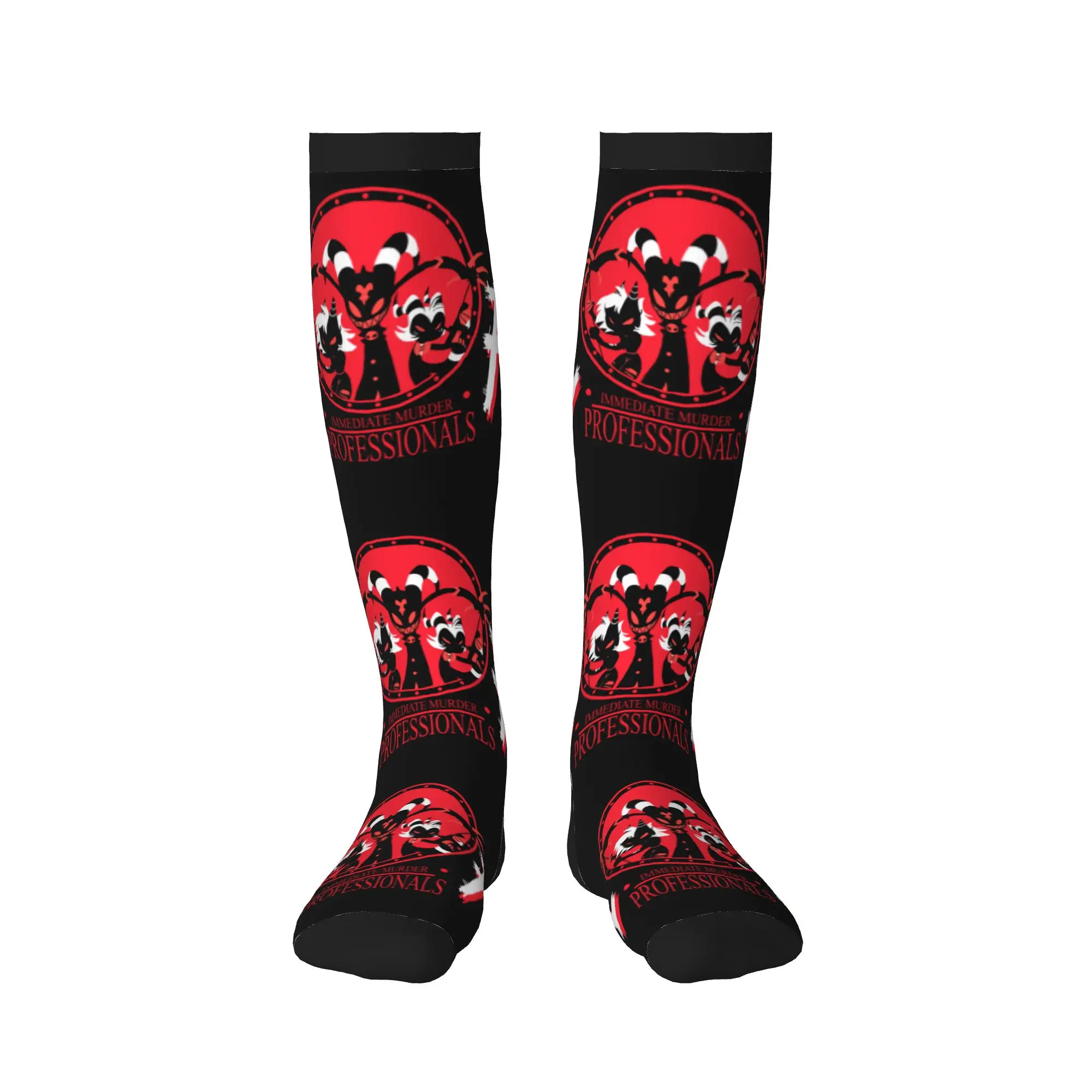 Helluva Boss Animated Musical Film Mens Sports Compression Socks Unisex Funny  Spring Summer Autumn Winter Dress Socks view 2