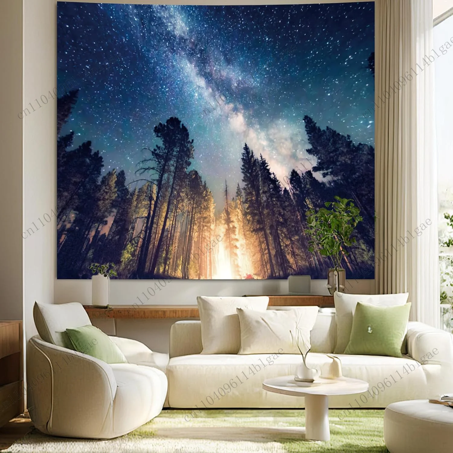 

Гобелен в японском стиле, пейзажная фоновая ткань для спальни, изголовье стены, декоративная ткань для общежития, подвесная ткань