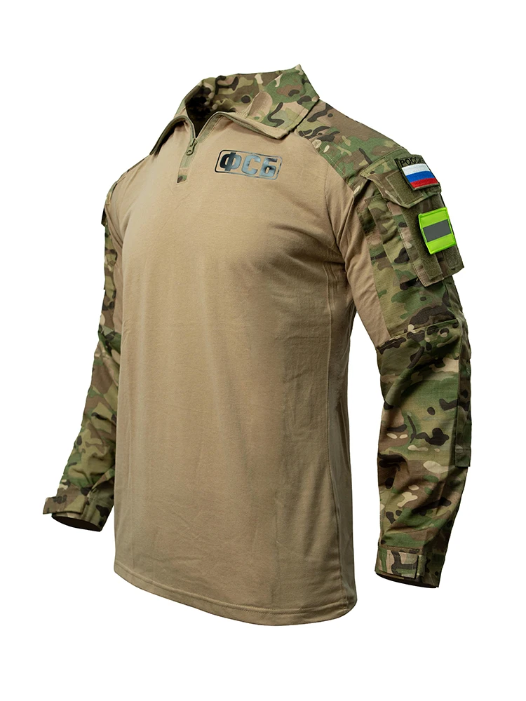 Russian G3 Tactical Camouflage Long Sleeve Top Outdoor Hiking Fishing Coat Jacket Spring Autumn