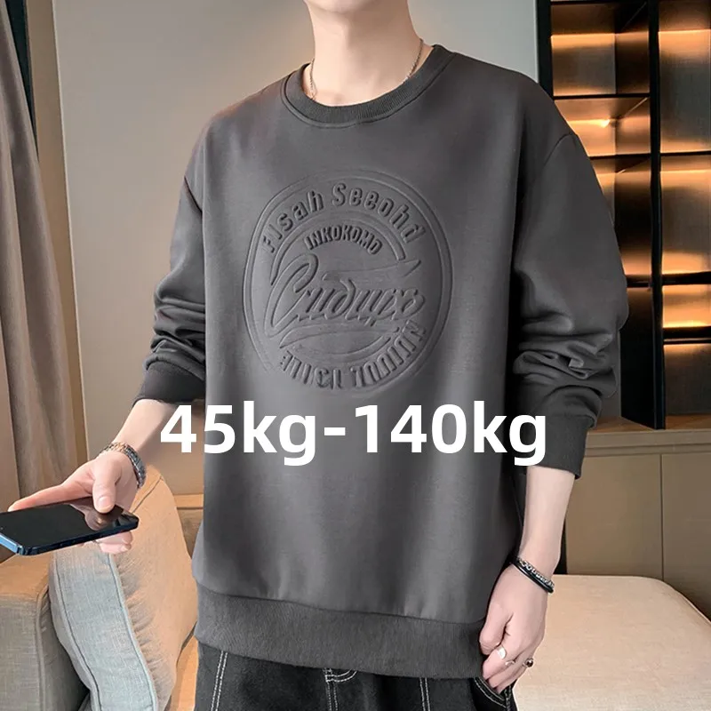 

Loose Fit Men's round Ne Sweatirt Long Sve Casual Boting irt Trendy Polyester Fabric Autumn Season Faionable St...