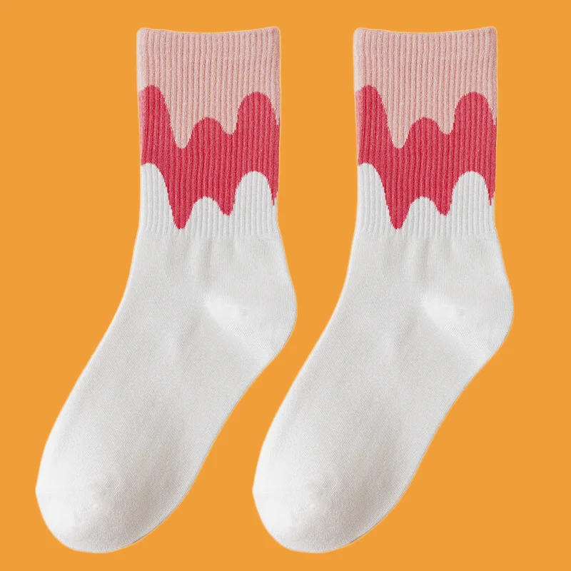 Chaussettes confortables et décontractées pour femmes, 11/22 paires, en dentelle, broderie tulipe, en coton, respirantes, mi-tube