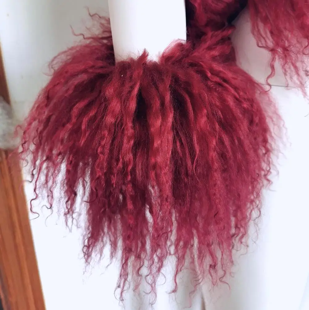 탈부착 가능한 진짜 몽골 양털 소매 커프스 여성용 고품질 따뜻한 털 커프스