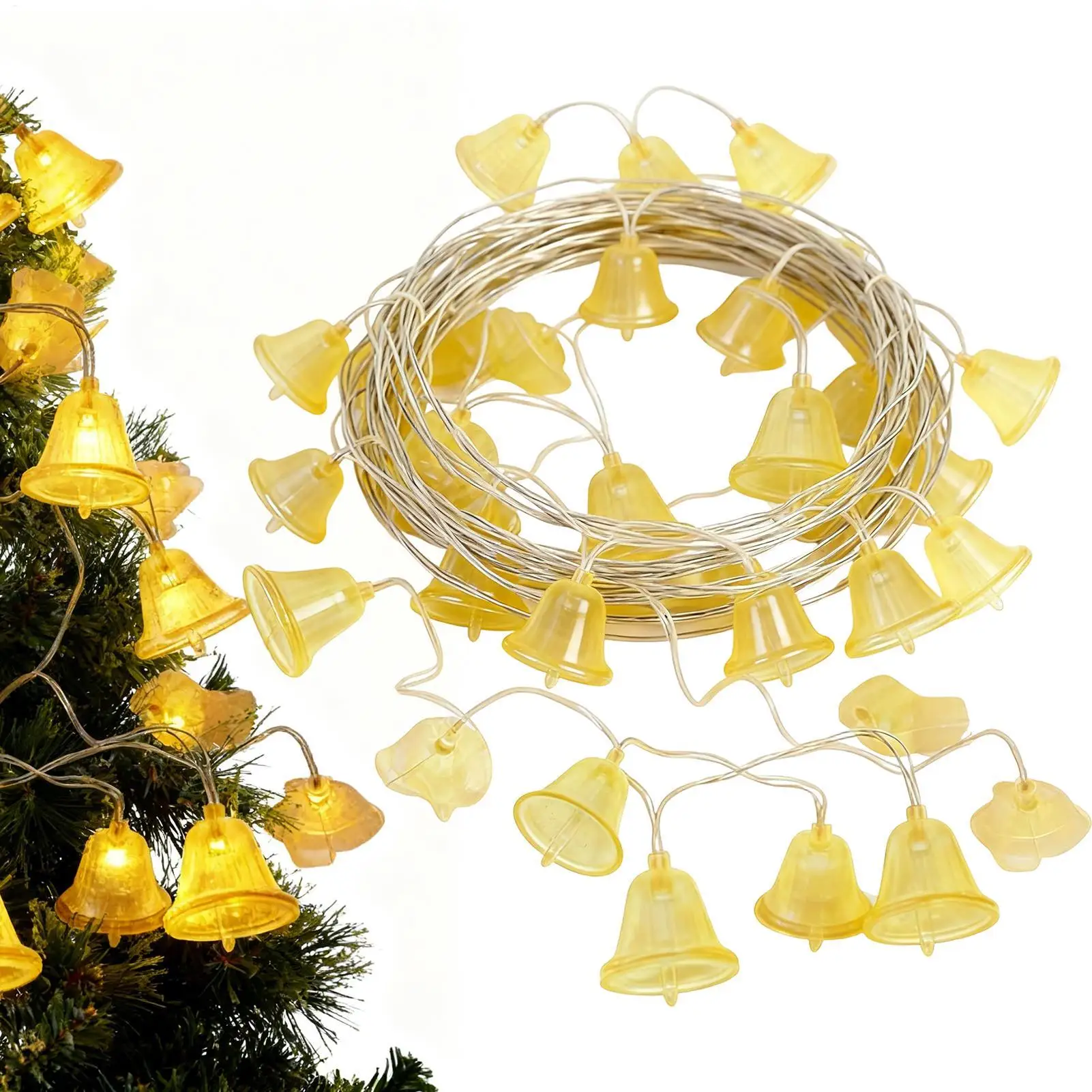 

Рождественские огни для елки 16 футов на батарейках 50 светодиодных теплых белых рождественских огней для внутреннего и наружного сада, двора, патио, крыльца