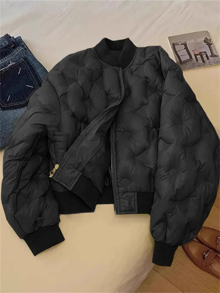 

Spring Bla Quilted ort Cotton Jaet Stand Collar Casual Sle Women's Men's Faion Small Size Open Cardigan Cotton Coat