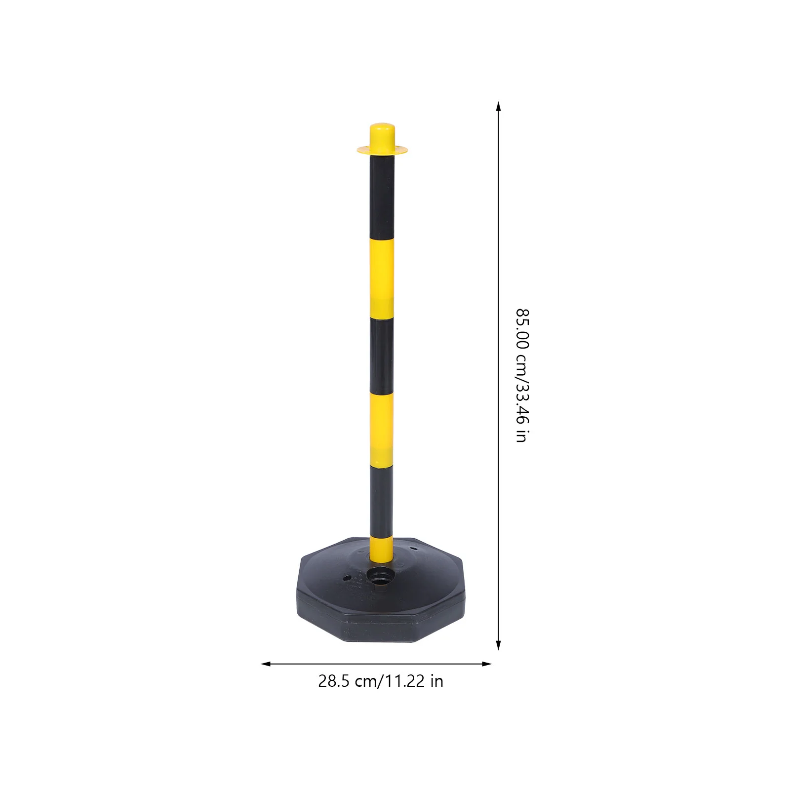 2 Pcs Warning Post Posts Garage Accessories Safety Cone Fillable Base Barricade Parking Barrier Plastic Delineator with Traffic