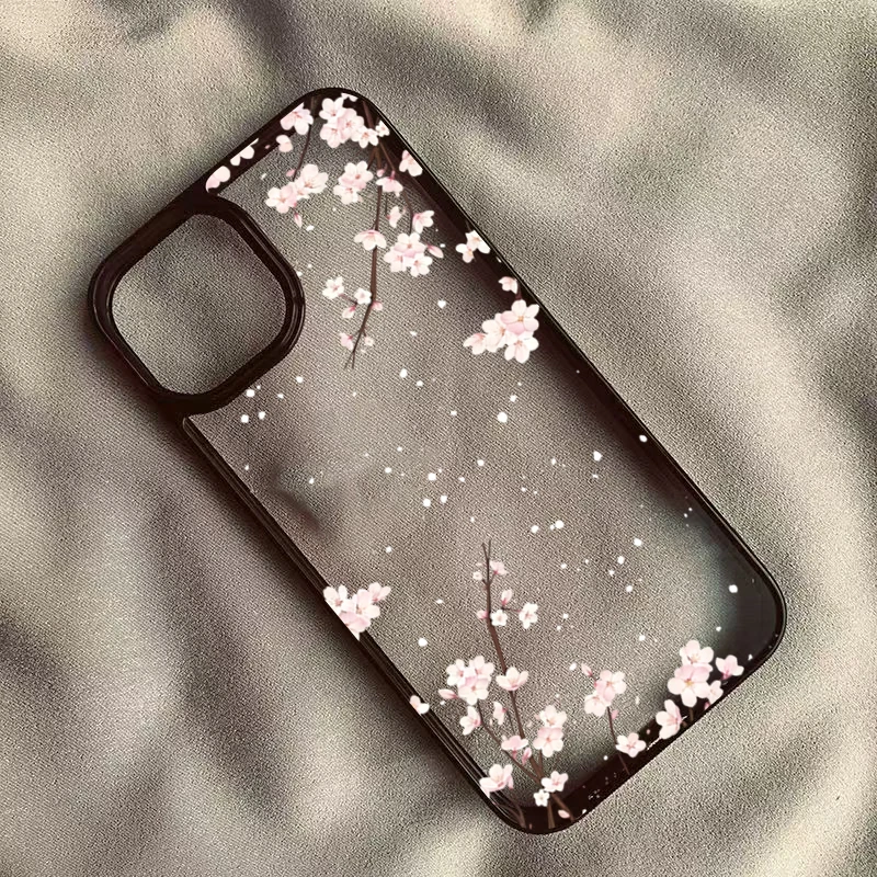 Cherry Blossom Floral Phone Case for iPhone 11 12 13 14 15 Pro 16 17 Pro Max 16E Air X XR XS 7 8 Plus SE 2022 Shockproof Cover view 2