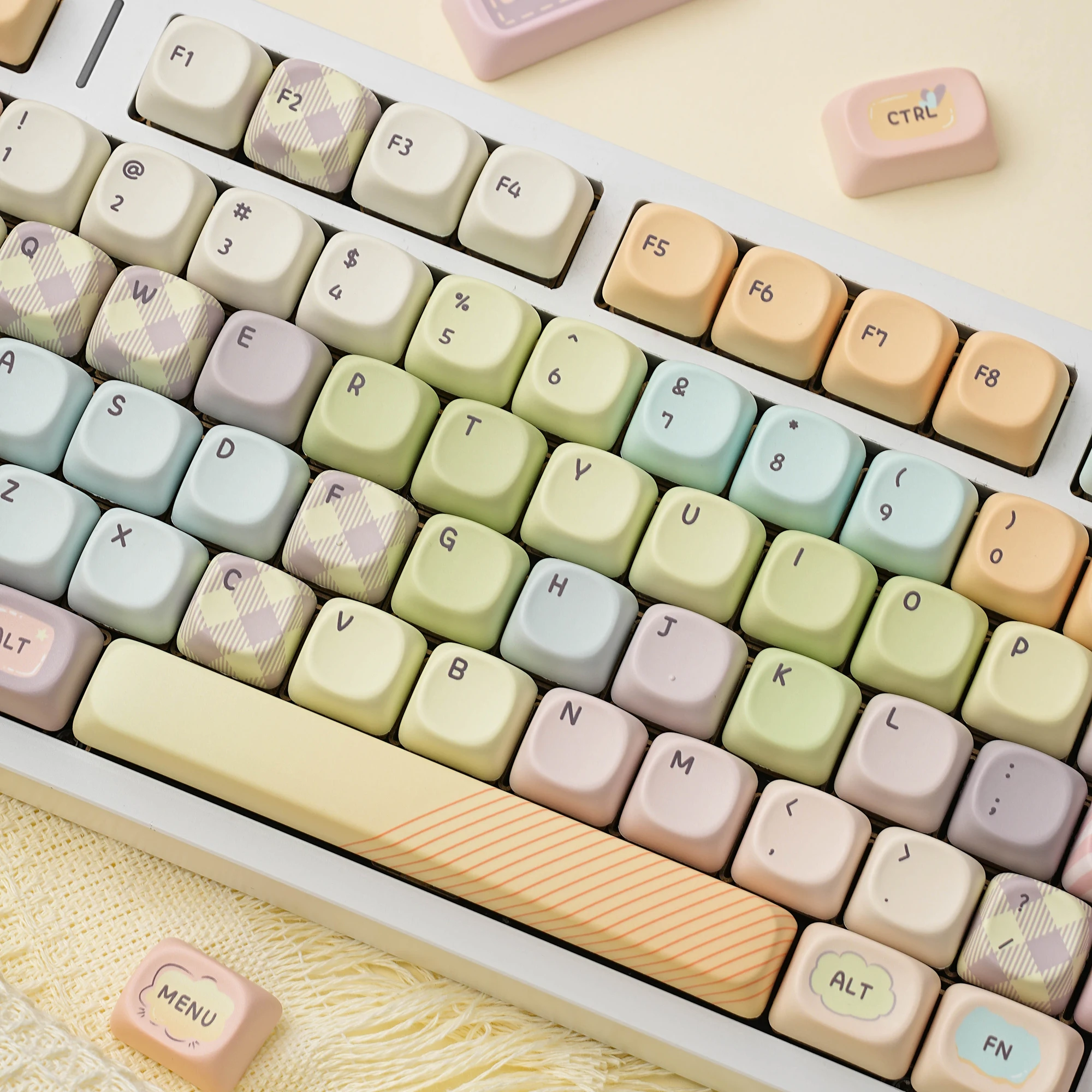 Moa Gift Keycaps Space Keys for Mechanical Keyboards Compatible with Russian Korean Spanish German UK Brazil 7U Alice Layout PBT