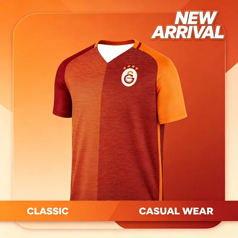 Classic Galatasaray Turkey Men Youth Football Jersey Soccer Shirt Parents-child Quick‑Dry Short Sleeve Fan Sport Uniform for Men