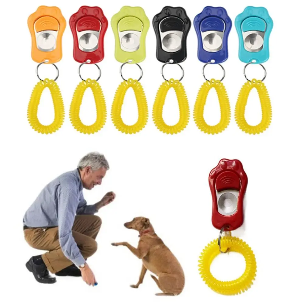 Paw Shape Dog Clicker Toys Pet Tranining Clickers Obedience Dog Pets Training Trainer Click