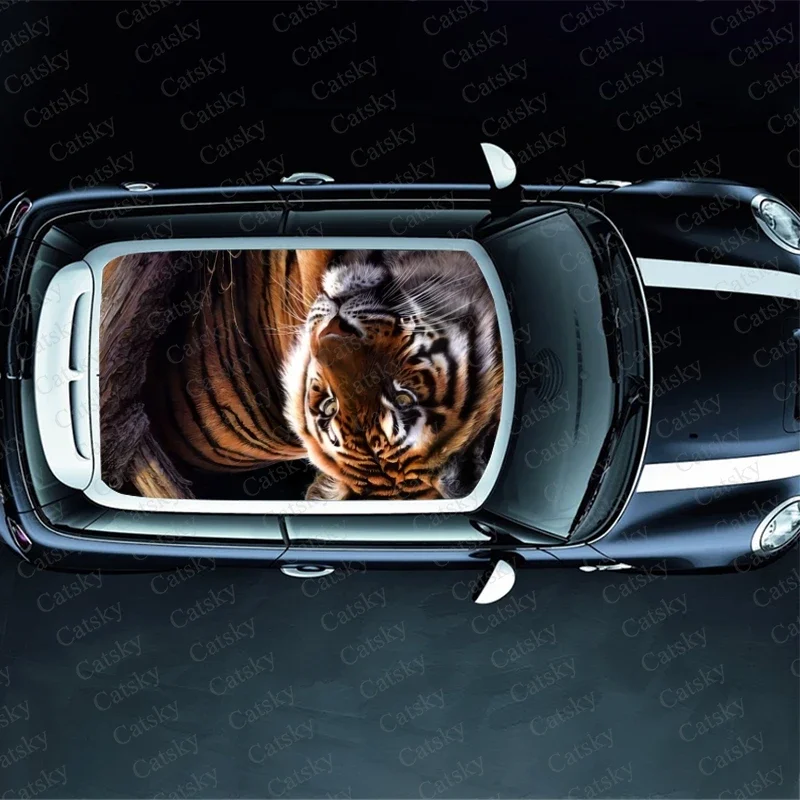Tiger animal Car stickers, roof decals, car sunroof decorative stickers, painting, modified hood, car window decals