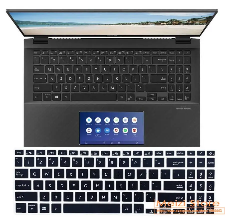 For ASUS Zenbook Flip 15 UX564 UX564E UX564 EH UX563 FD   Q538 EI  Q528EH Q528 15.6'' Silicone Laptop Keyboard Cover skin 