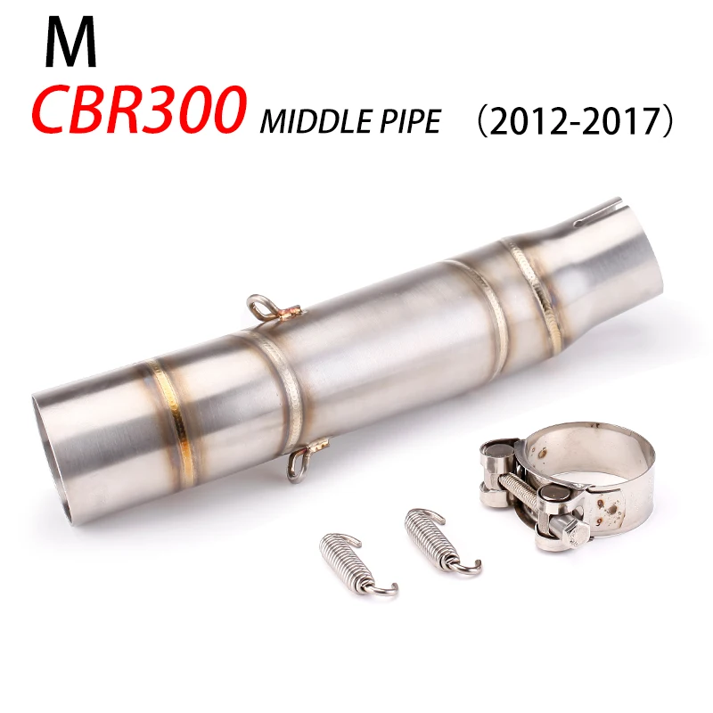 For CBR300 CB300R CB300F CBR300R 2012-2024 Motorcycle Exhaust Middle Link Pipe 51MM Connect Tail Pipe