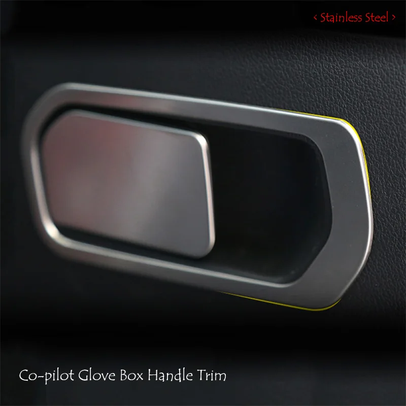 Car co-pilot Storage Glove Box Handle Frame Stickers  Cover Styling 2Pcs/Set For Haval F7/F7X 2019 2020 2021 Accessories