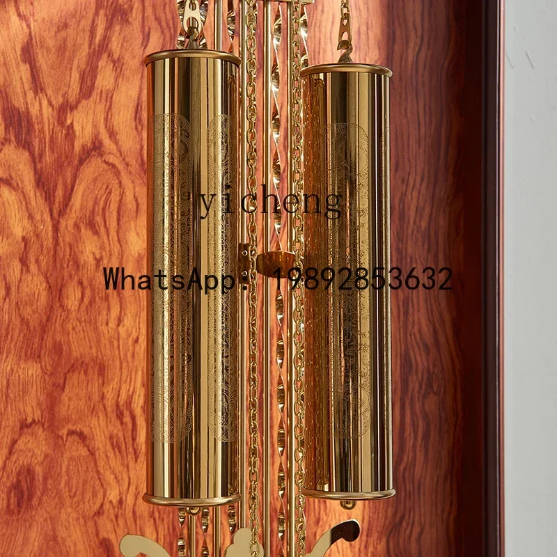 LYY Mechanical Floor Clock Living Room Villa Vertical Clock New Chinese Retro Large Pendulum Clock