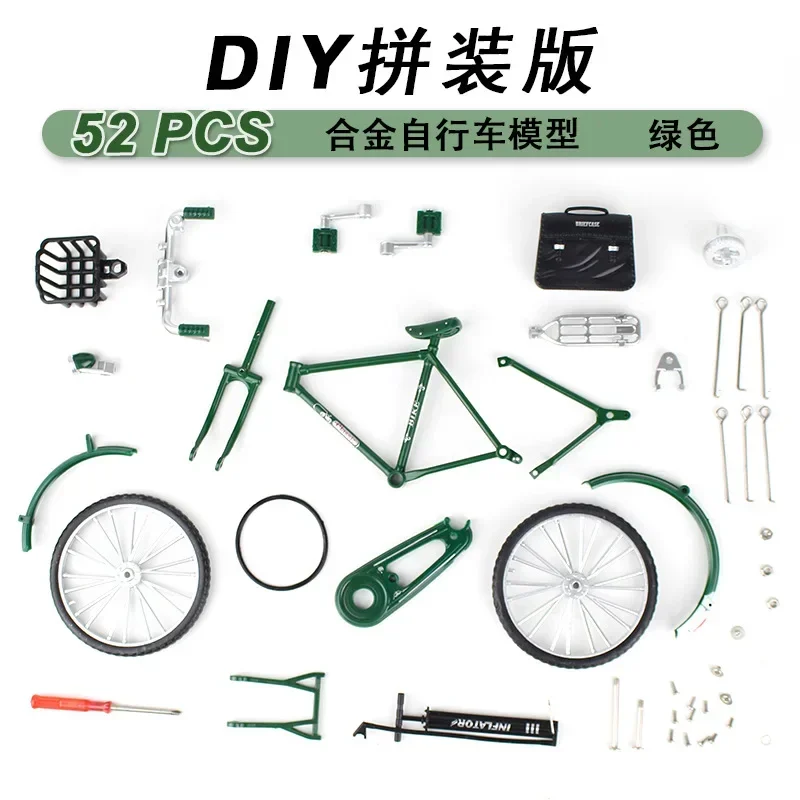 Mini Alloy Bicycle model metal Bike sliding Assembled version DIY Simulation Collection Gifts for children toy