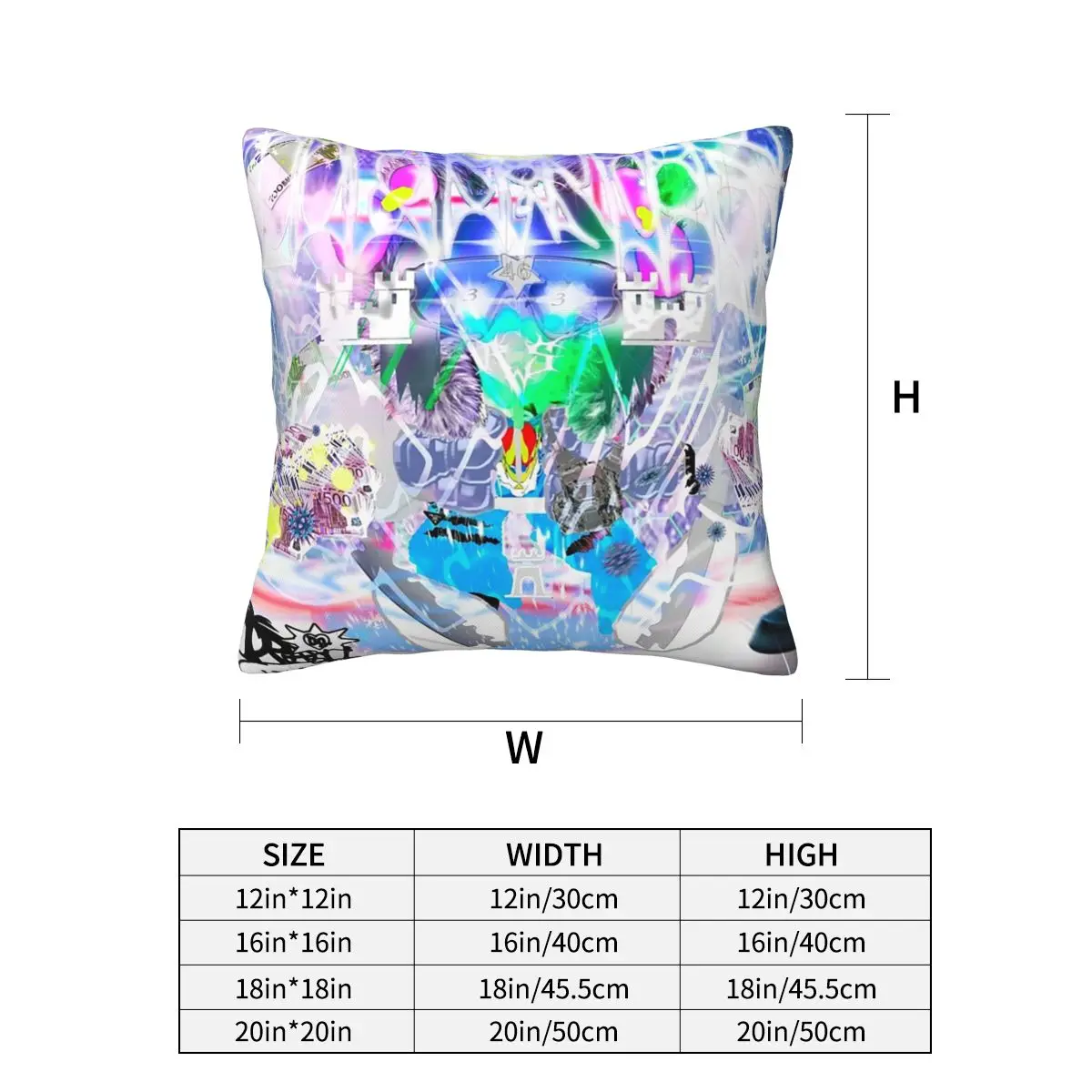 Ice Bladee Dancer Albume Square Pillowcase Cushion Cover Pillow Case Throw Pillow Cover for Home Bedroom Car