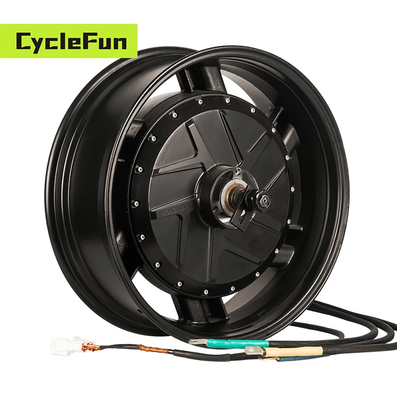 YMMOTOR 17*6.0 بوصة WP 70H تصنيف 15KW سباق الدراجات النارية BLDC محور عجلات المحرك عالية السرعة 150KMH #5