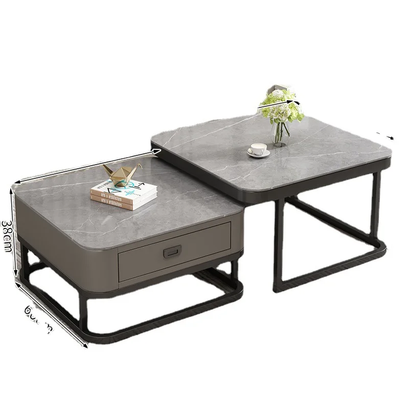 

Coffee table small apartment living room home 2025 new light luxury high-end side table combination modern simple square