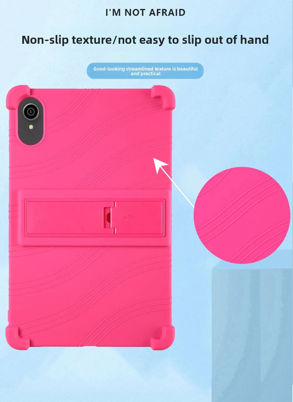 Für Maxsignage EP103A 10,1 Zoll Tablet-Hülle, Silikon-Schutzhülle, stoßfest, stoßfest, Ganzkörper-Stoßfänger mit erhöhten Kanten – Detail 2