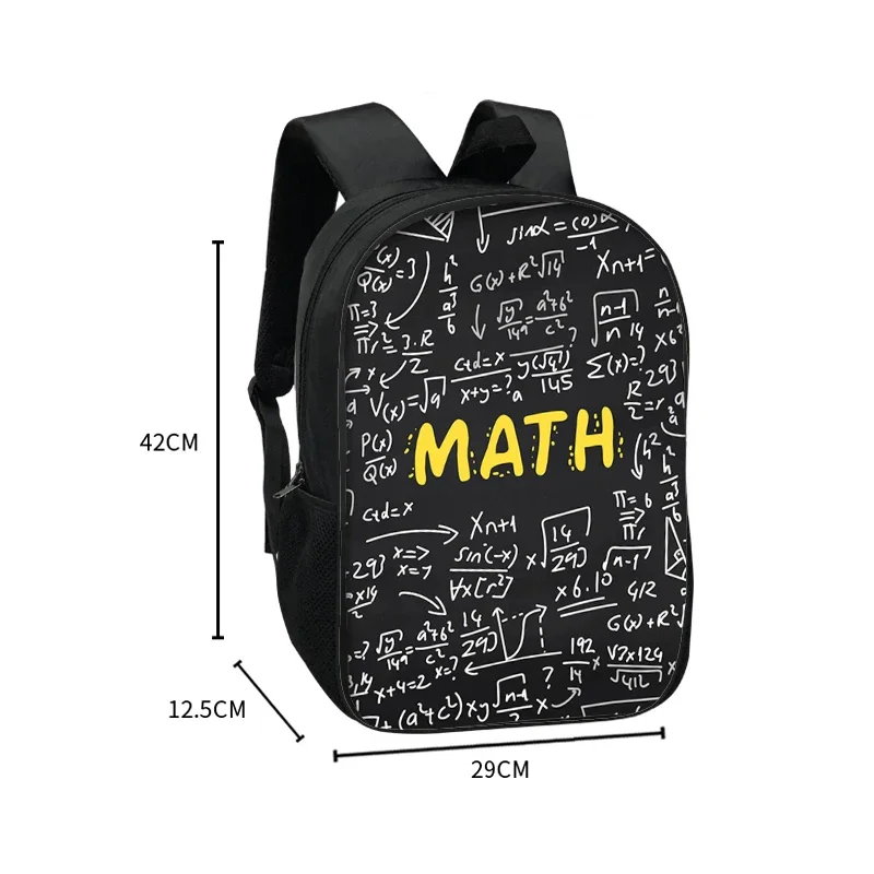 Mochila con estampado de física, matemáticas y química para adolescentes, mochilas escolares para niños, mochilas de ciencia, mochila para portátil, bolsa para libros