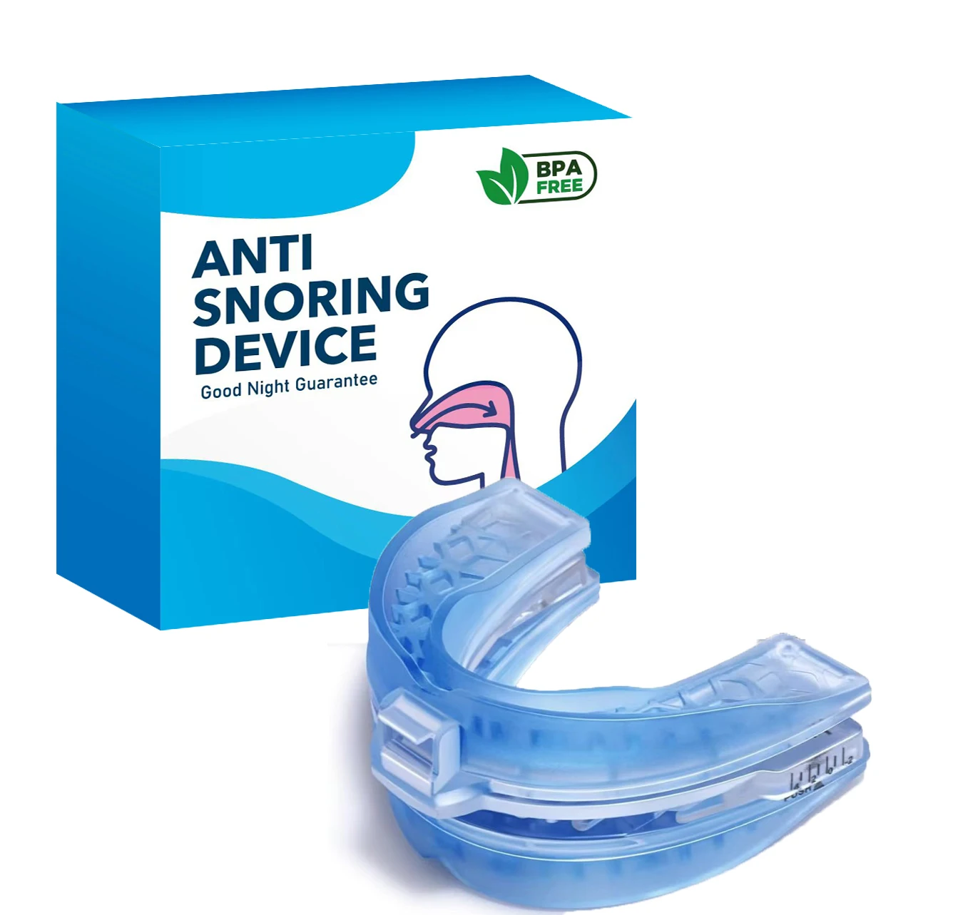 Nuovo paradenti anti-russamento regolabile Bocchino anti-russamento Soluzione per il russamento Paradenti riutilizzabile per ridurre il russamento