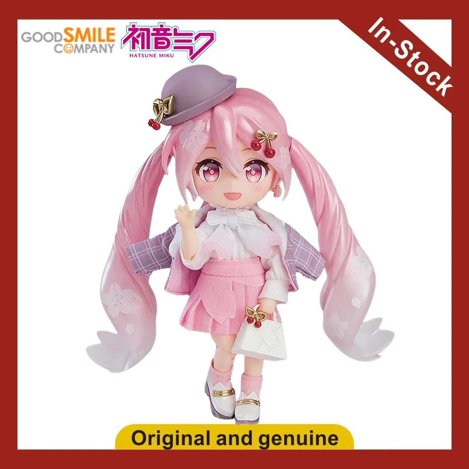 In Stock Original GSC Clay Doll Hatsune Miku Sakura Miku Hanami Dress Up Action Figure Hand Model Toy Collection Gift