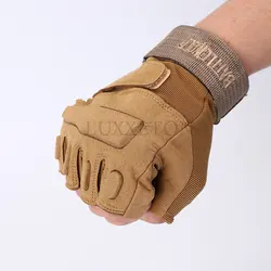 Guantes tácticos para deportes al aire libre del ejército, guantes de combate de todos los dedos, antideslizantes, de fibra de carbono, con carcasa de tortuga, sin dedos